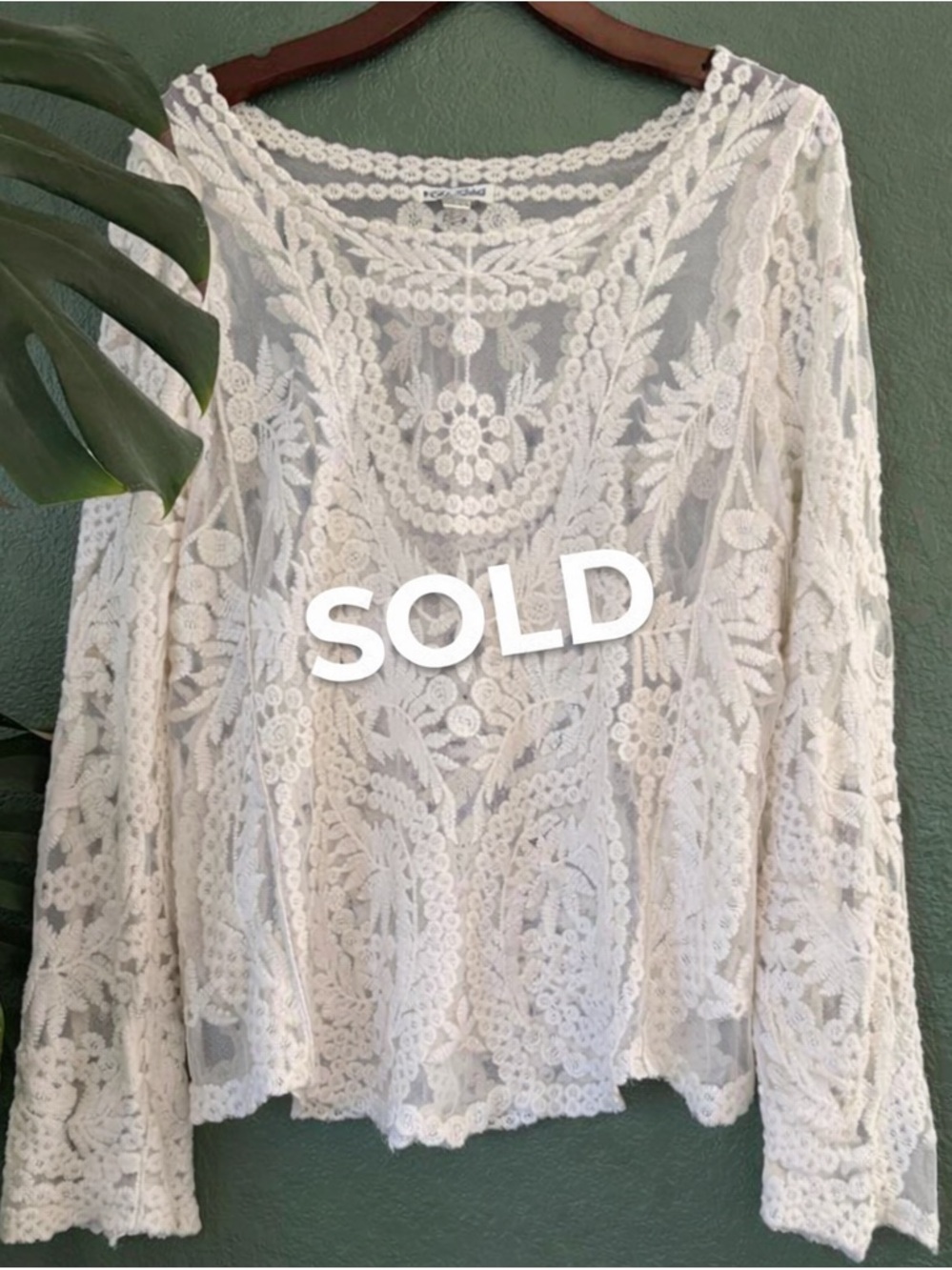 Ivory Lace Mesh Long Sleeved *Not Available*